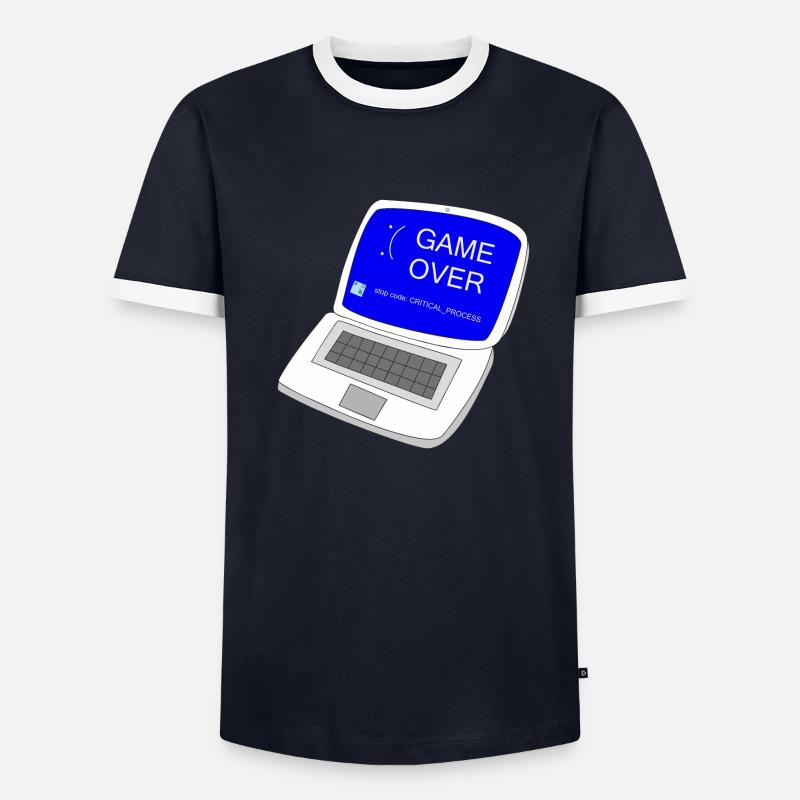 Computer game over Männer Kontrast-T-Shirt