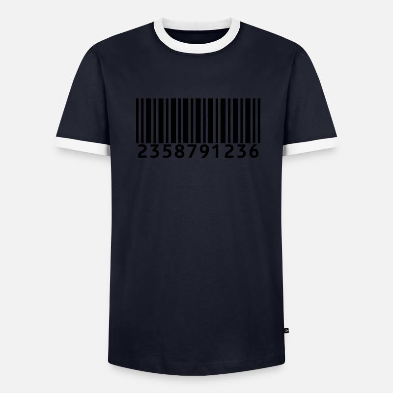 Print EAN Code - Männer Kontrast-T-Shirt - 