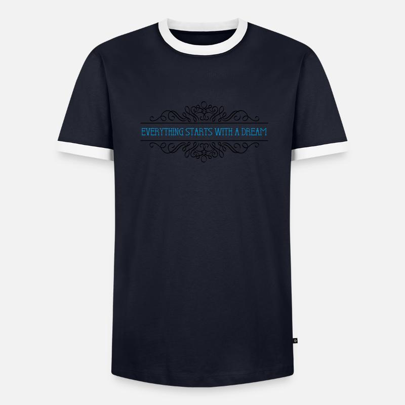 Everything starts with a dream Männer Kontrast-T-Shirt