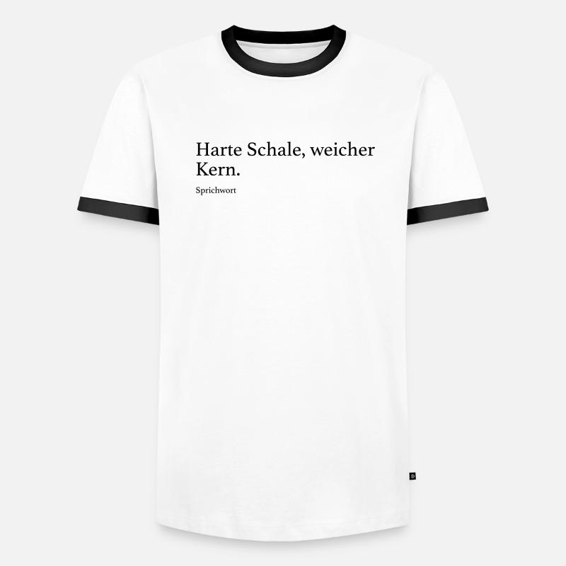 Harte Schale, weicher Kern. Männer Kontrast-T-Shirt
