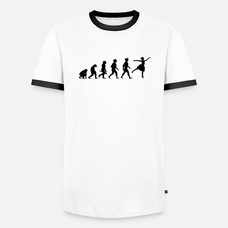 Evolution Ballerina Ballet Danse Danseuse Danse T-shirt contrasté Homme