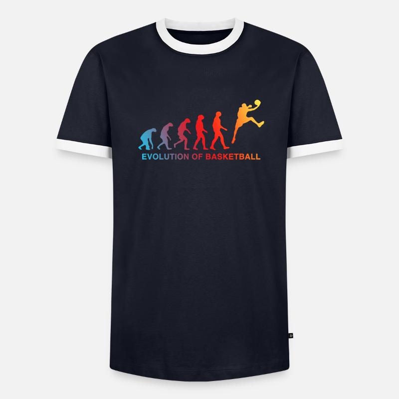 Entwicklung des Korbgradienten Männer Kontrast-T-Shirt
