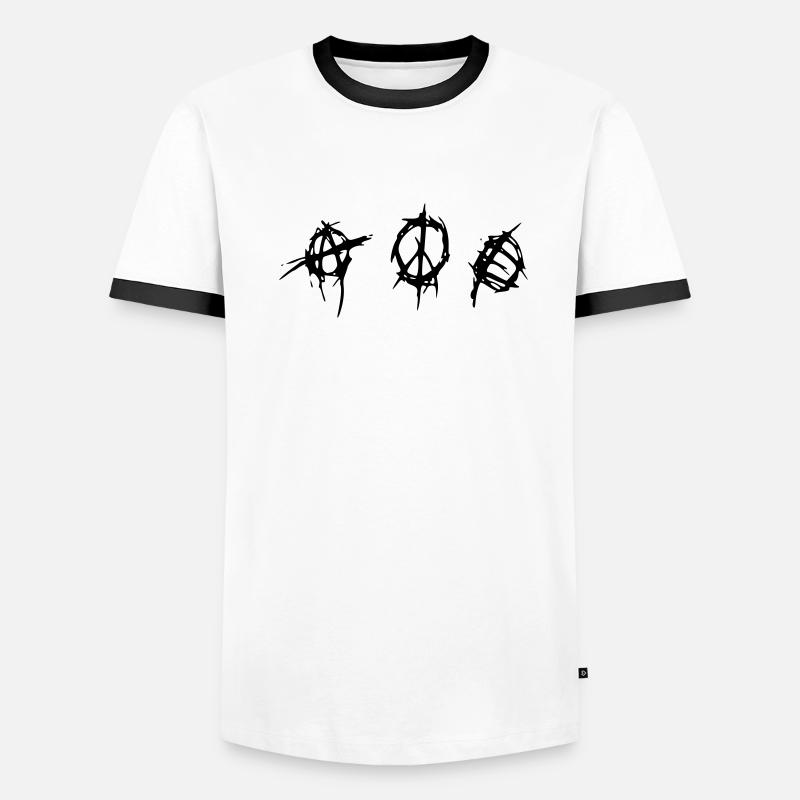 anarchy_peace_equality Männer Kontrast-T-Shirt