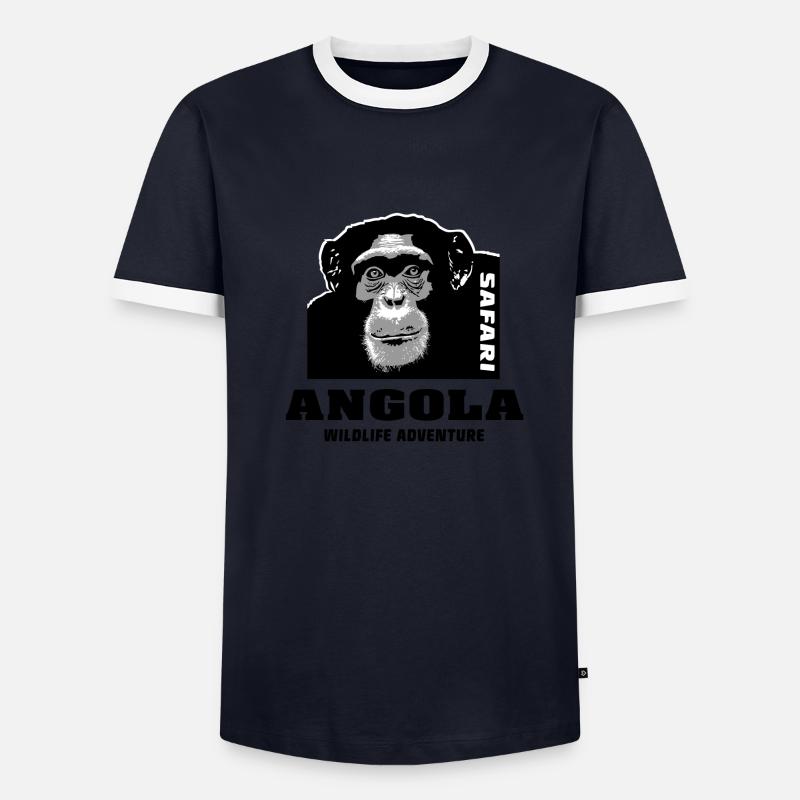 Angola - Chimpanzees Men's Ringer Shirt