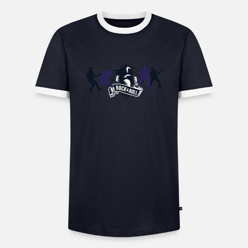 Rock n Roll T-shirt contrasté Homme