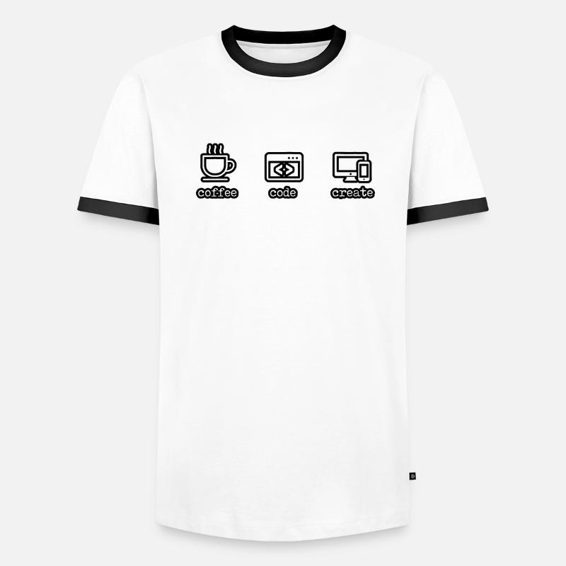 Coffee Code Create - idée cadeau pour les étudiants T-shirt contrasté Homme