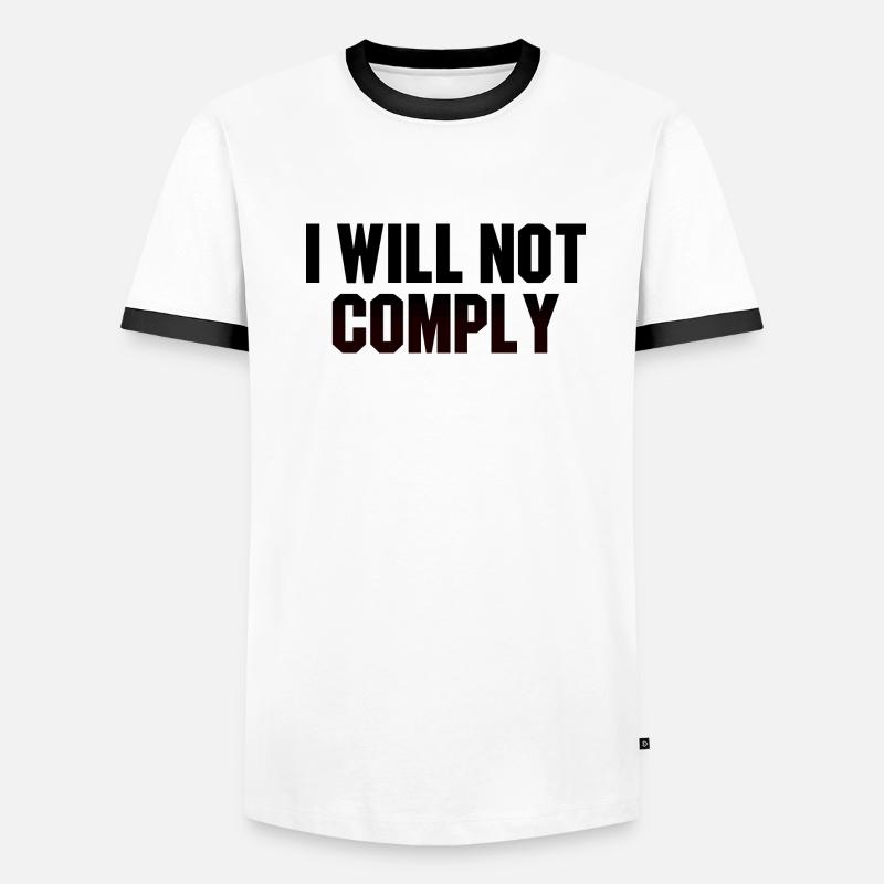 Je ne me conformerai pas à la conception des devis T-shirt contrasté Homme