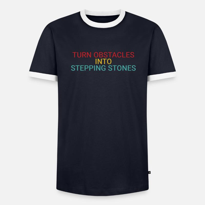 Transformez les obstacles en tremplins T-shirt contrasté Homme