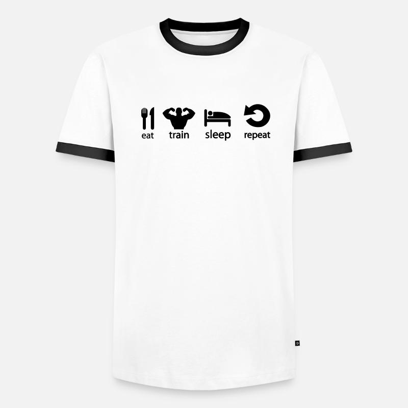 train_repeat Männer Kontrast-T-Shirt