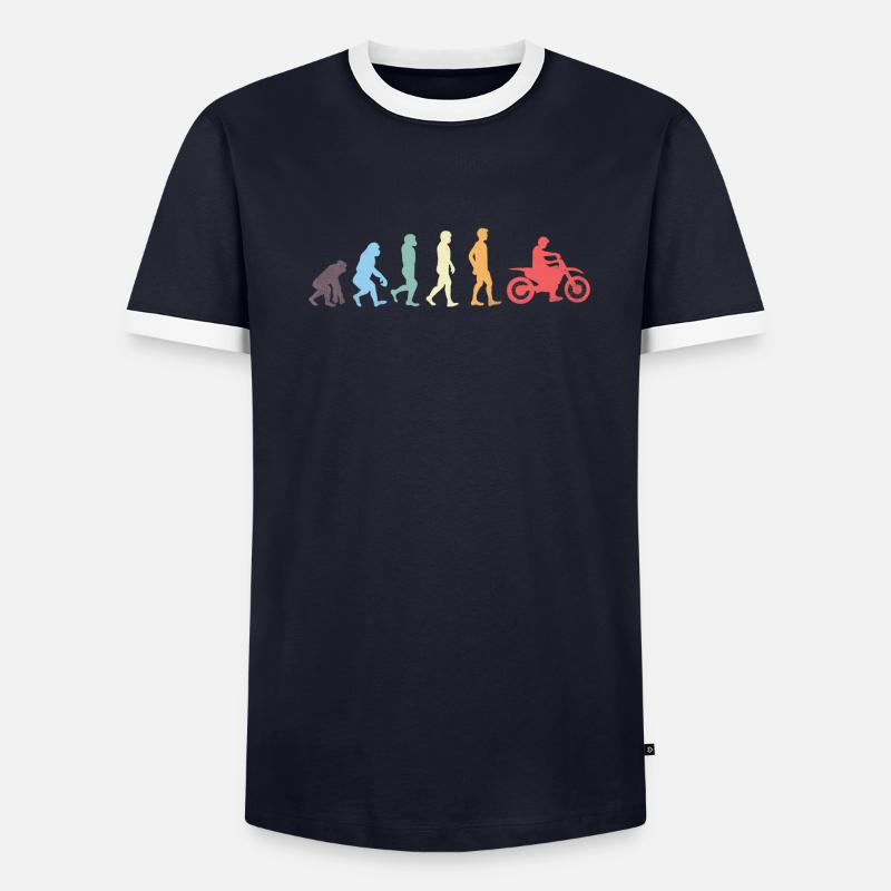 EVOLUTION MOTORCYCLE T-SHIRT Men's Ringer Shirt