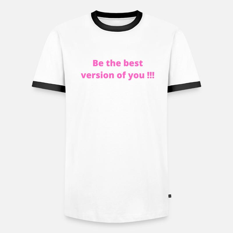 Sei die beste Version von dir Männer Kontrast-T-Shirt