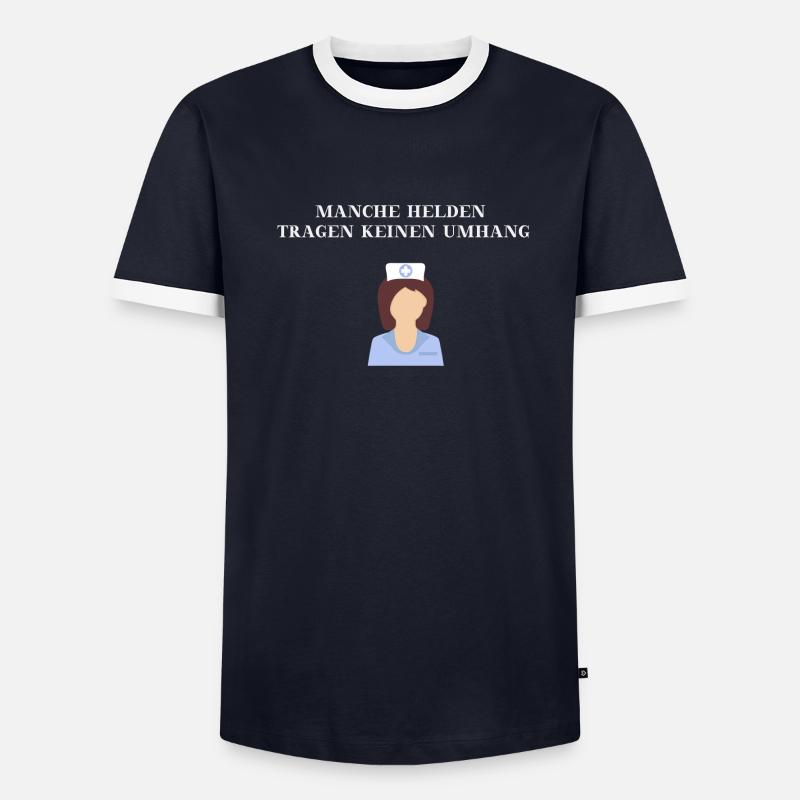 Krankenschwester Heldin Geschenkidee - Männer Kontrast-T-Shirt - undefined