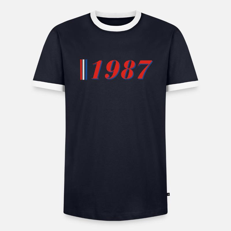 Année 1987 T-shirt contrasté Homme