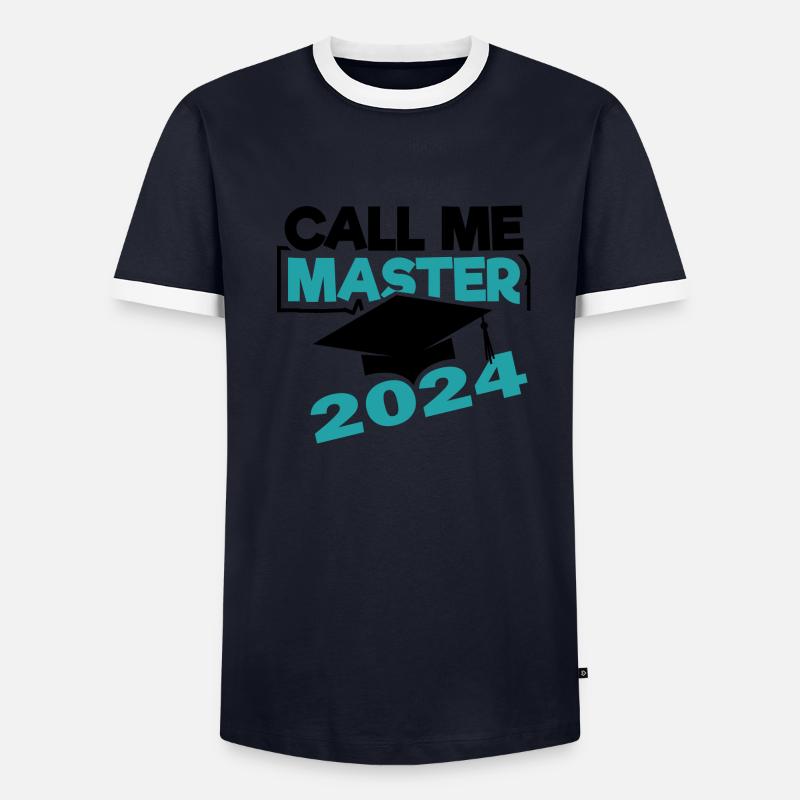 Master 2024 Diplôme de Master Diplômé T-shirt contrasté Homme