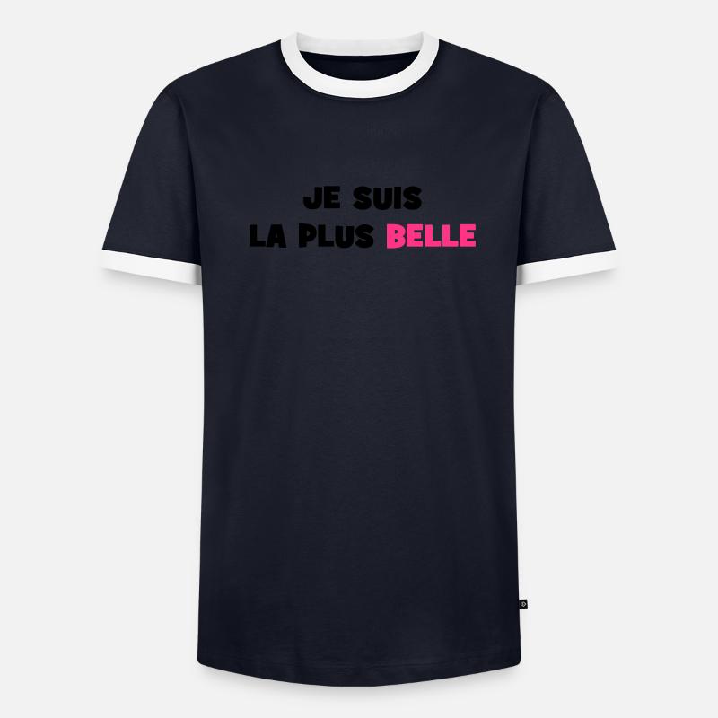 Ich bin der schönste Männer Kontrast-T-Shirt