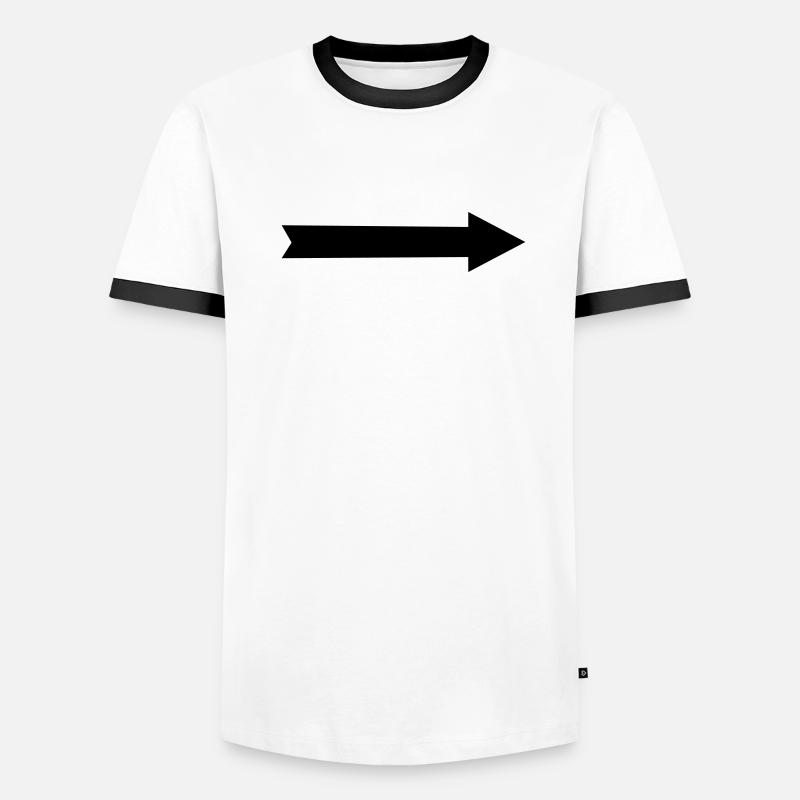 Pfeil gerade Männer Kontrast-T-Shirt