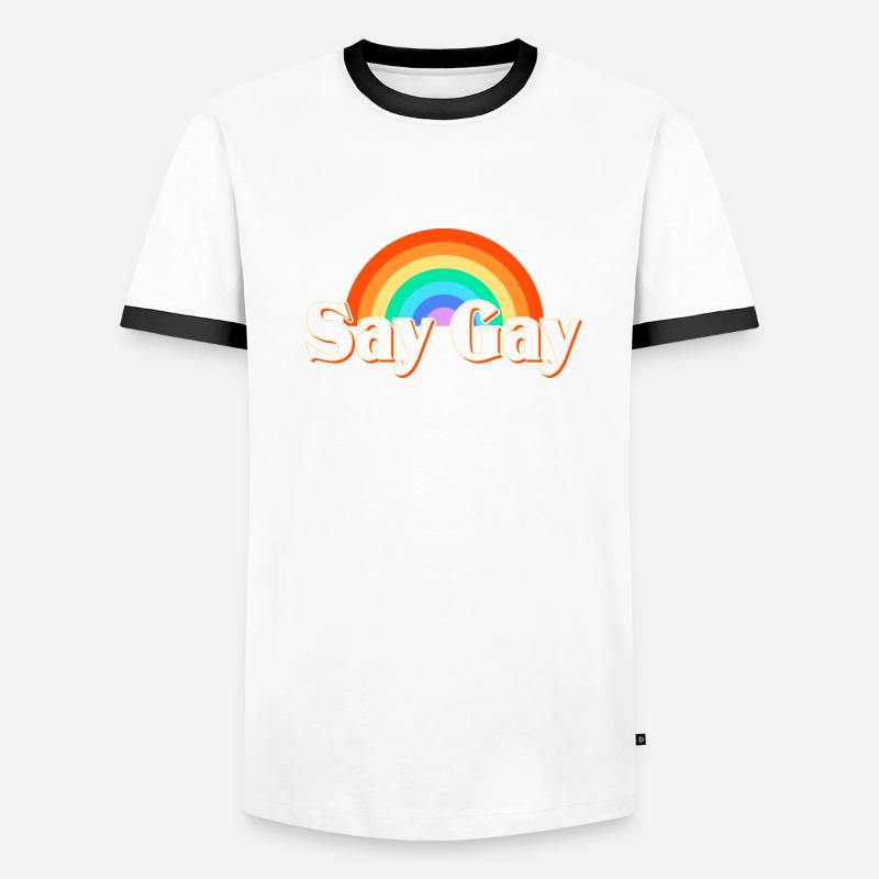 LGBT Say Gay Männer Kontrast-T-Shirt