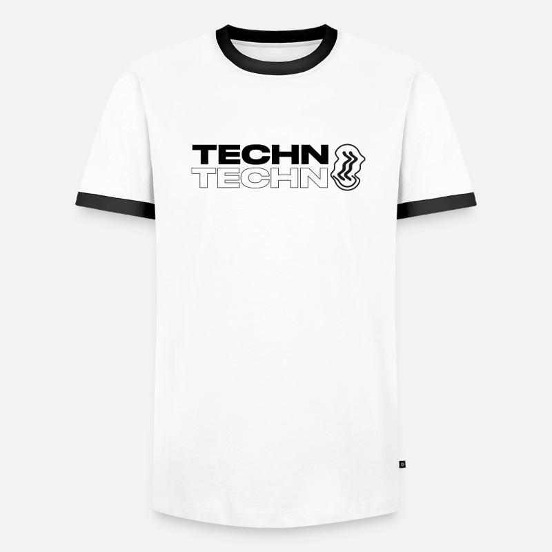 Techno Acid Blurred Logo T-shirt contrasté Homme
