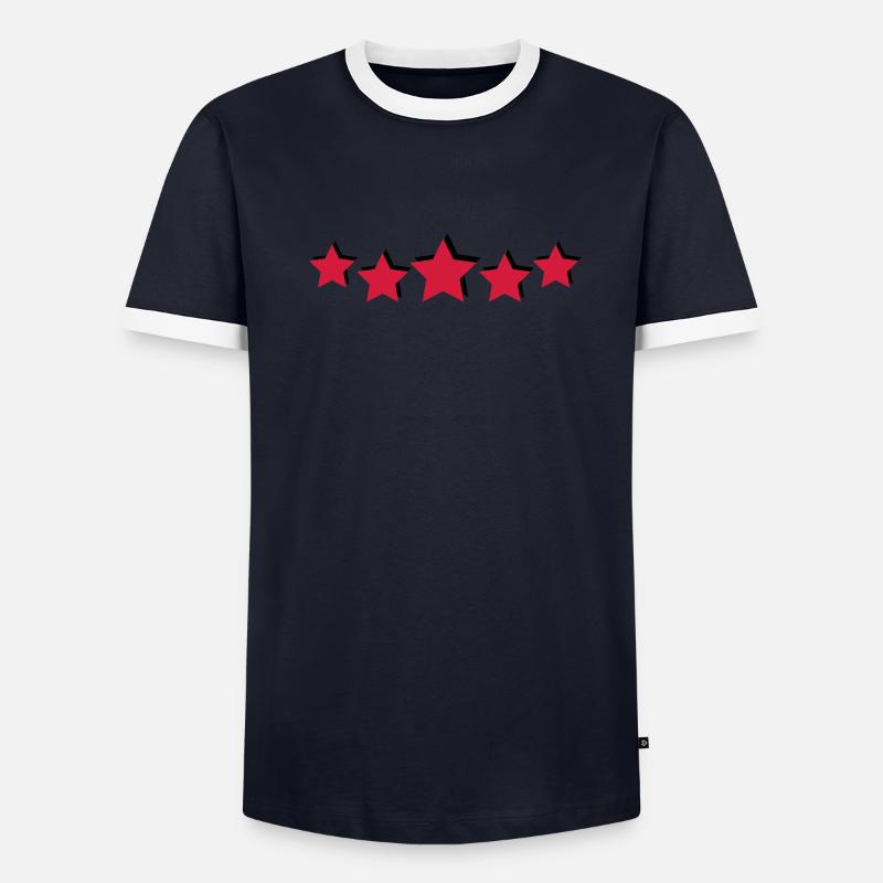 étoiles T-shirt contrasté Homme