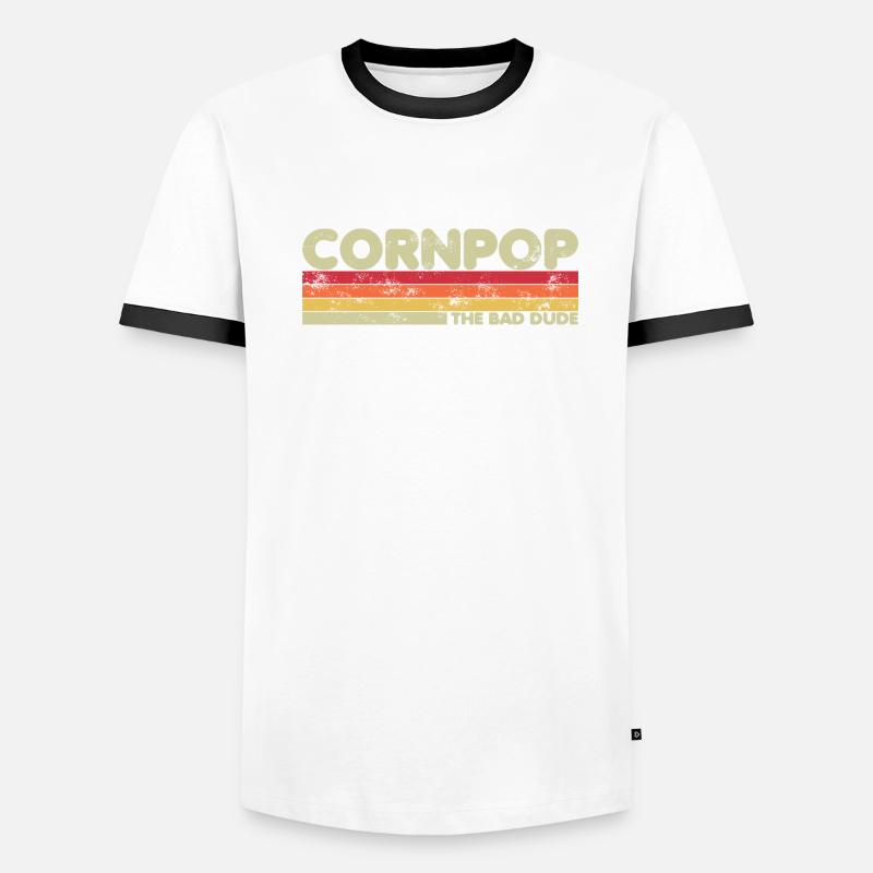Corn Pop était un mauvais mec Retro Cornpop Meme T-shirt contrasté Homme