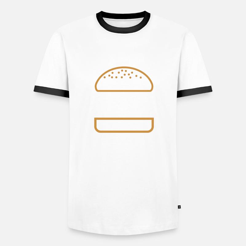 Hamburger hamburger restauration rapide T-shirt contrasté Homme