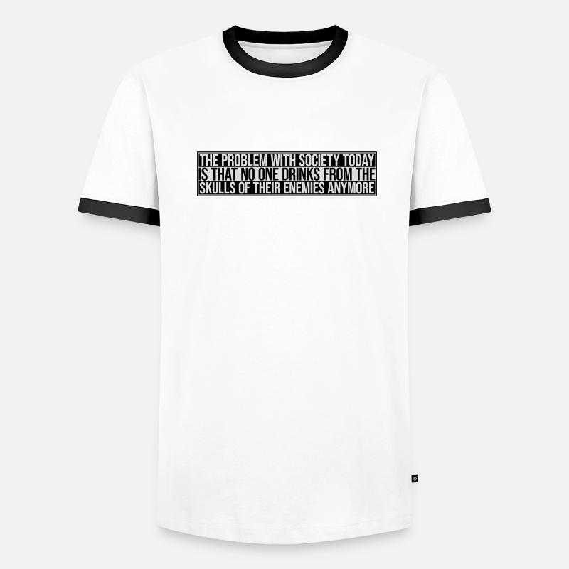 boissons de crânes ennemis T-shirt contrasté Homme