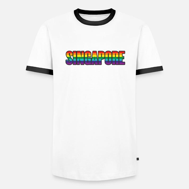 Fierté de Singapour T-shirt contrasté Homme