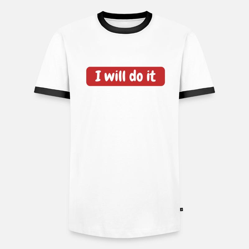 i will do it T-shirt contrasté Homme