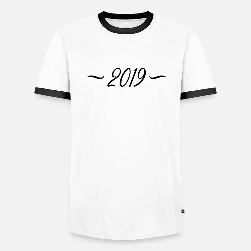2019 Männer Kontrast-T-Shirt