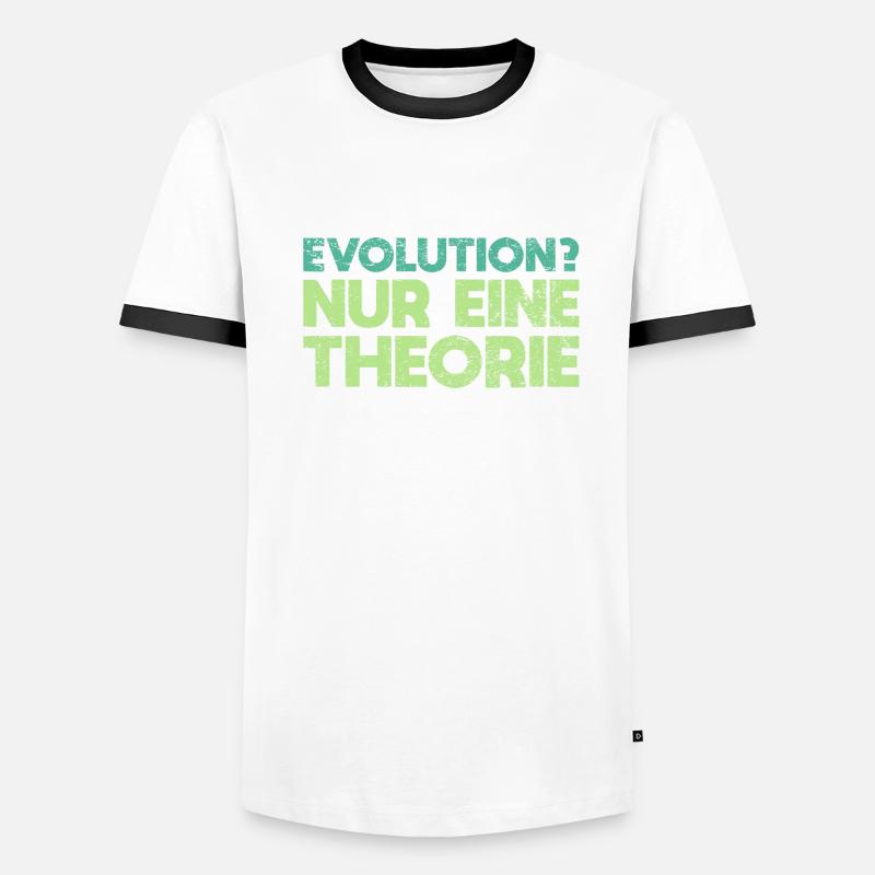 Evolution? Nur Eine Theorie Männer Kontrast-T-Shirt