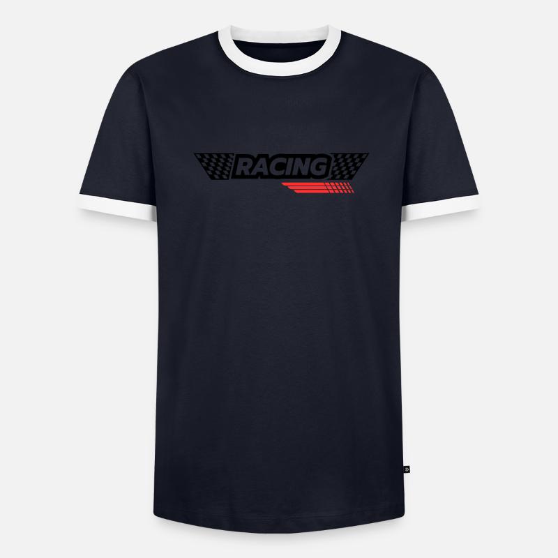 Course - Course - Course - Voiture - Fun T-shirt contrasté Homme