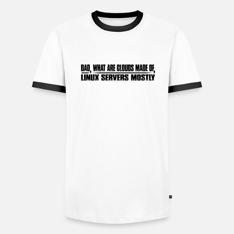De quoi sont faits les clouds, les serveurs Linux principalement 10 T-shirt contrasté Homme