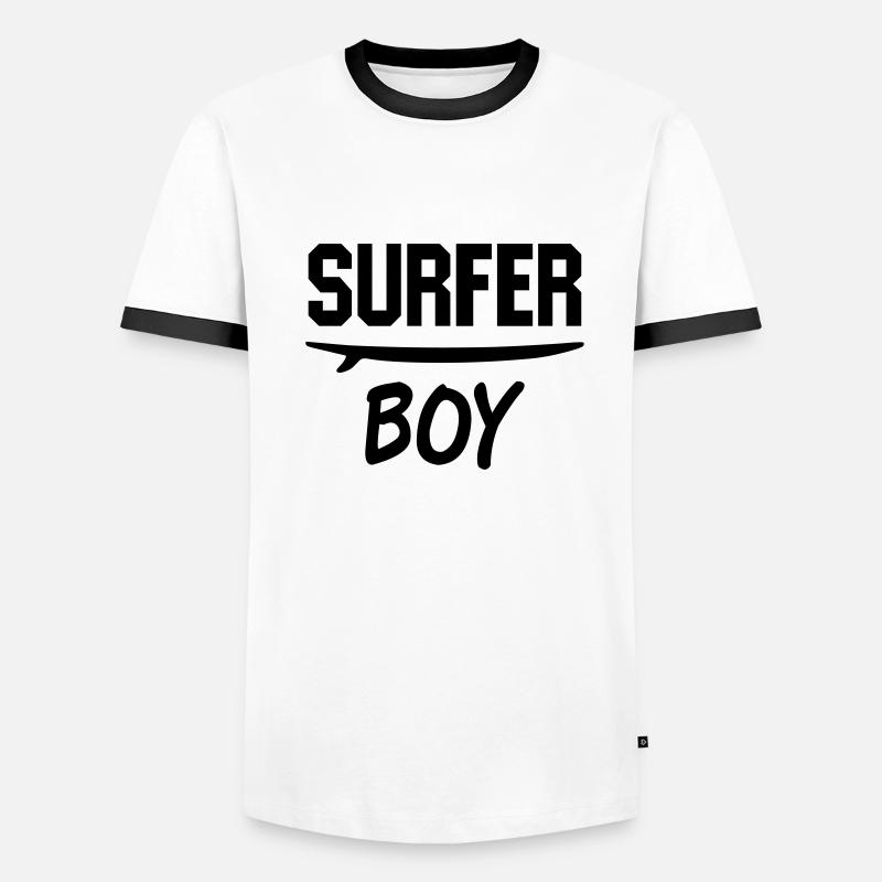 Surfer boy (Surfbrett) Männer Kontrast-T-Shirt