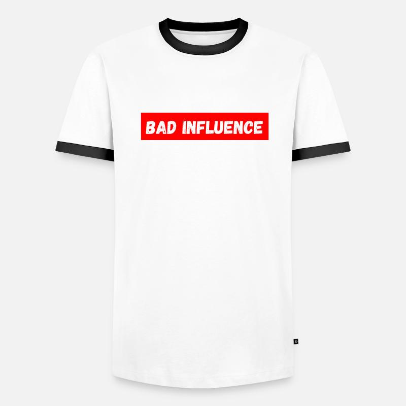 Schlechter Einfluss Männer Kontrast-T-Shirt