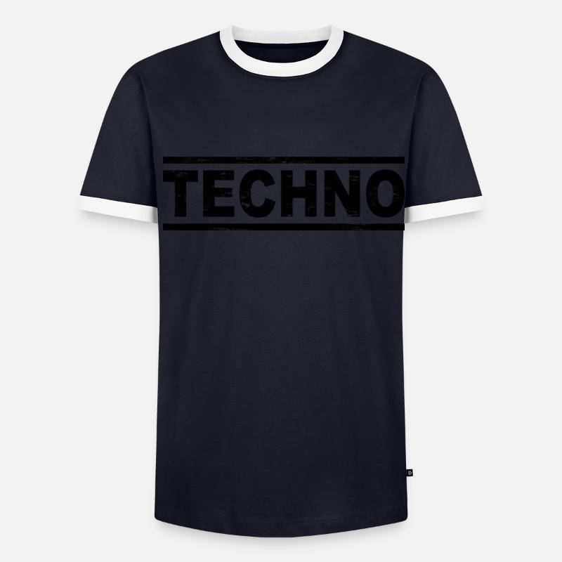 Techno - techno music symbol Men's Ringer Shirt