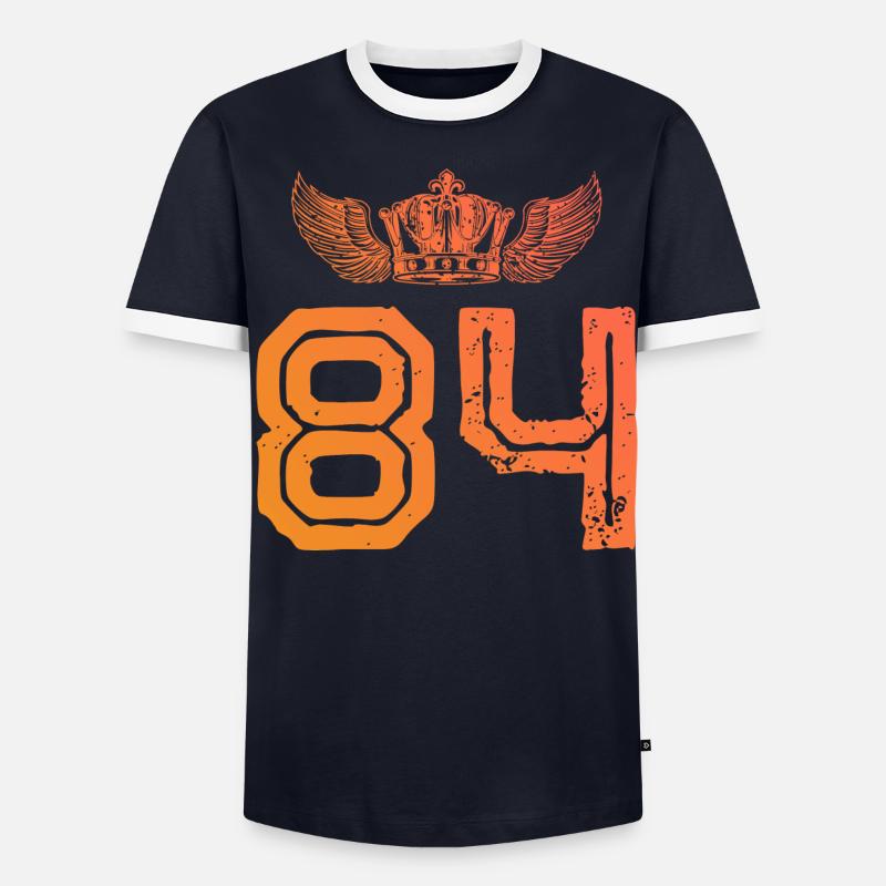 84 Couronne numérique T-shirt contrasté Homme
