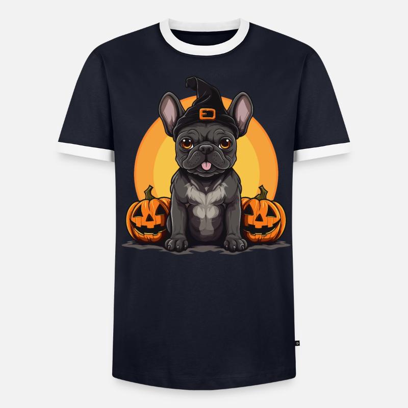 Bouledogue Français halloween T-shirt contrasté Homme