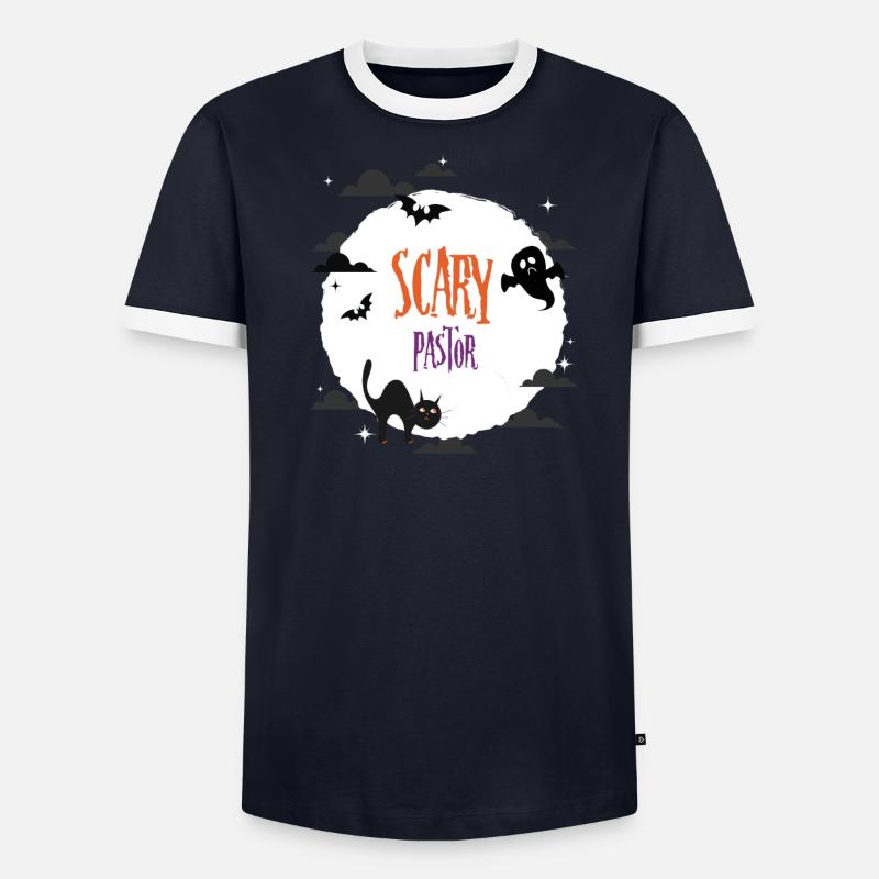 Pasteur effrayant T-shirt contrasté Homme