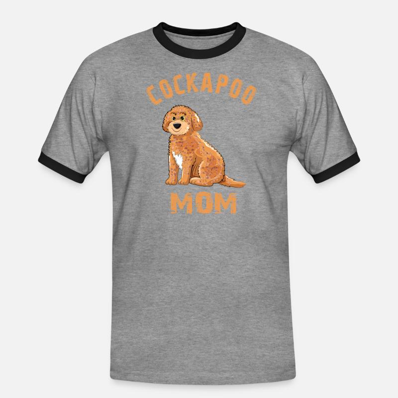 Cockapoo Mom - Men's Ringer Shirt - heather grey/black