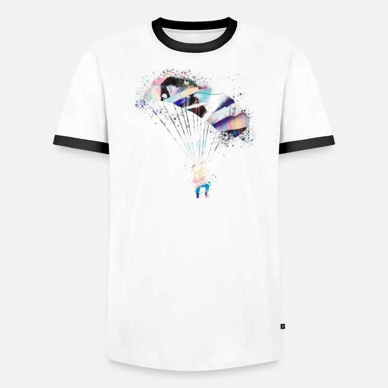Parachute,Parachuting,Graffiti,Paragliding Men's Ringer Shirt