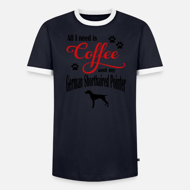 German Shorthaird Pointer Männer Kontrast-T-Shirt