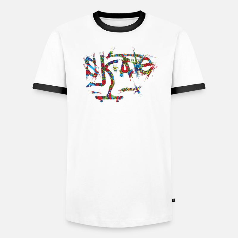 patin T-shirt contrasté Homme