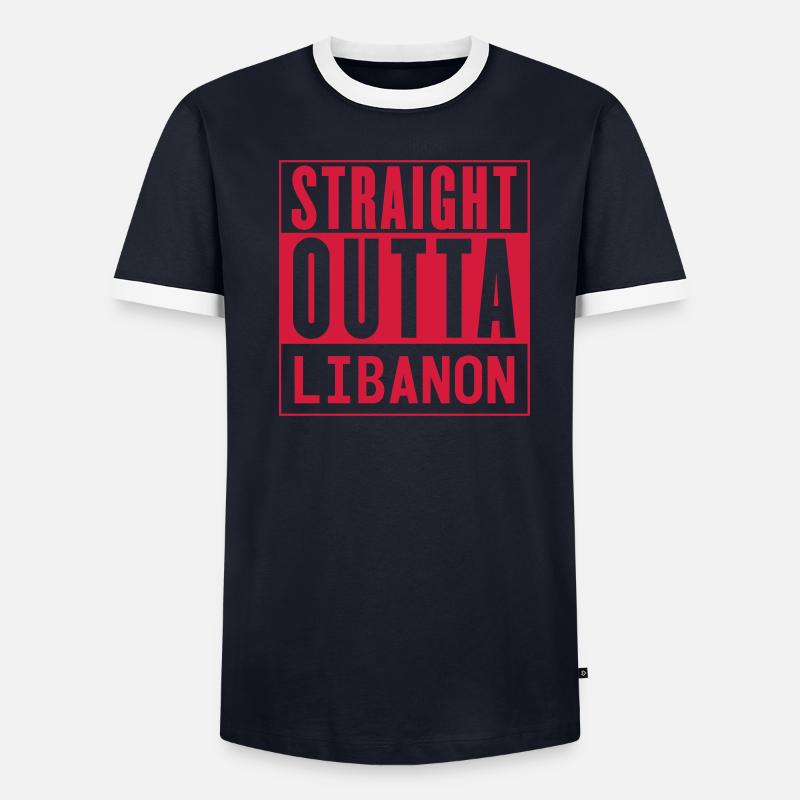 Libanon Männer Kontrast-T-Shirt