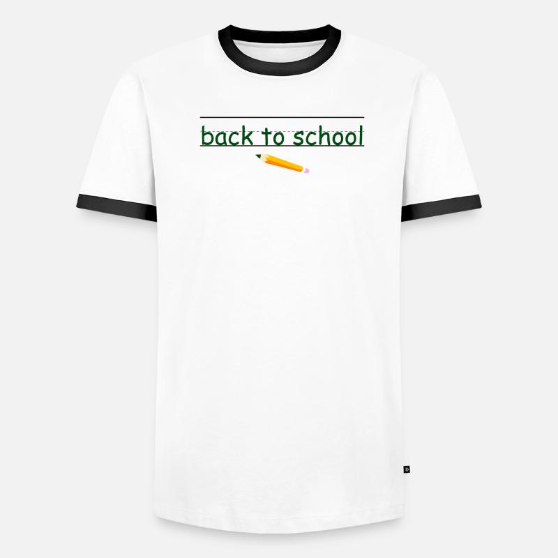 Schule Männer Kontrast-T-Shirt