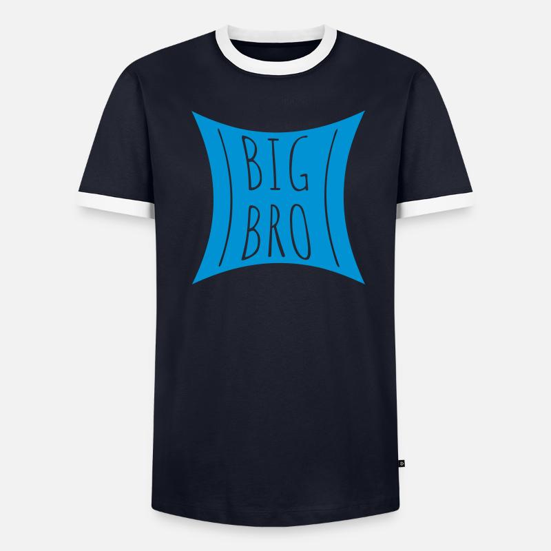 Text Logo Big Bro Männer Kontrast-T-Shirt