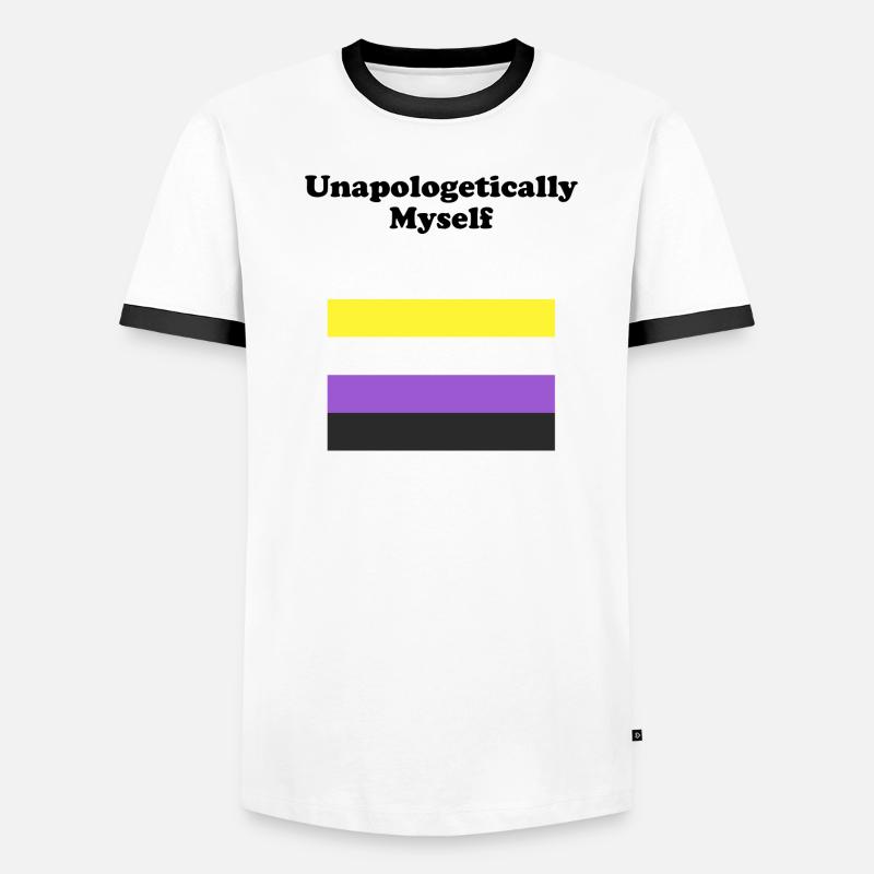 Non Binary Flag Unapologetically Myself Men's Ringer Shirt