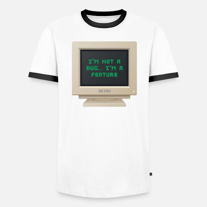 CRT Design - Ich bin kein Bug, ich bin ein Feature Männer Kontrast-T-Shirt