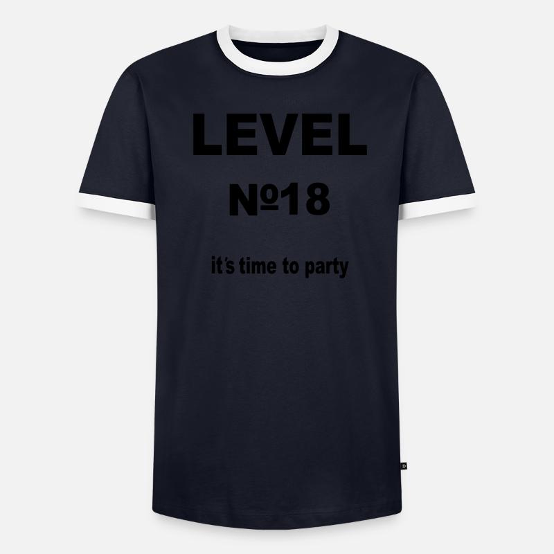 LEVEL 18 Geburtstag Männer Kontrast-T-Shirt