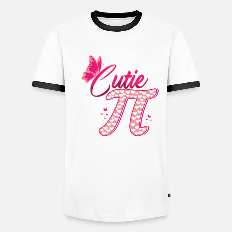 Papillon Mignon Pi Math Vacances Mathématiques Pi Day T-shirt contrasté Homme