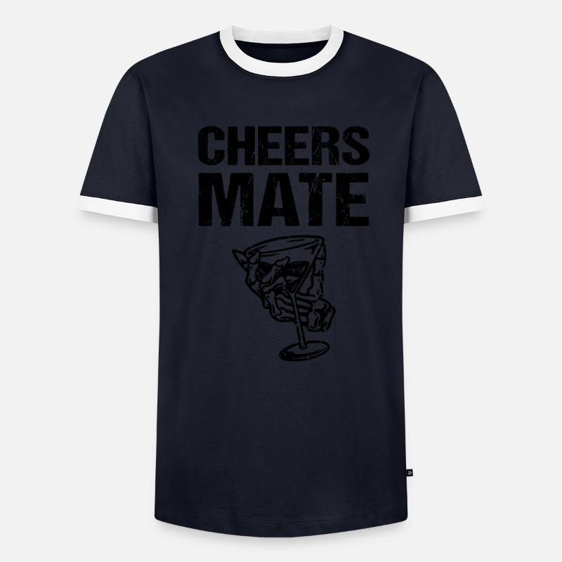 Cheers Mate Männer Kontrast-T-Shirt